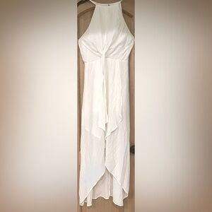 CHARME U White Halter Hi Lo Dress Size M